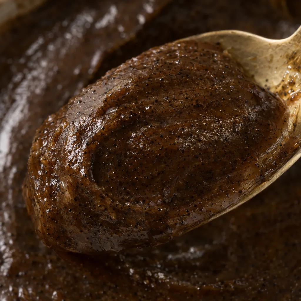Pâte de vanille, gros plan Pâte de vanille, gros plan