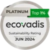 EcoVadis-Platin-Medaille für Nachhaltigkeit, Juni 2024 EcoVadis-Platin-Medaille für Nachhaltigkeit, Juni 2024
