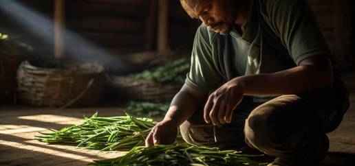 Green vanilla harvest in Madagascar